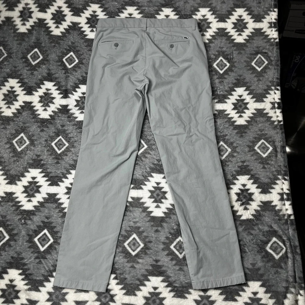 Vineyard Vines Performance Breaker Pants Gray Men 32x30 Chino Stretch Technical